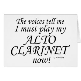 Alto Clarinet Voices sagen müssen spielen