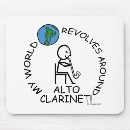 Alto Clarinet World dreht sich um Mousepad