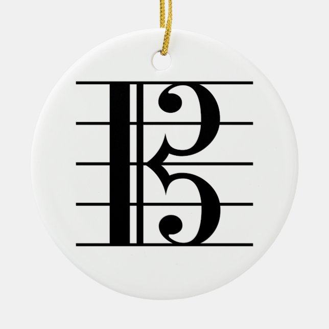 Alto Clef für Mitarbeiter Keramik Ornament (Vorne)
