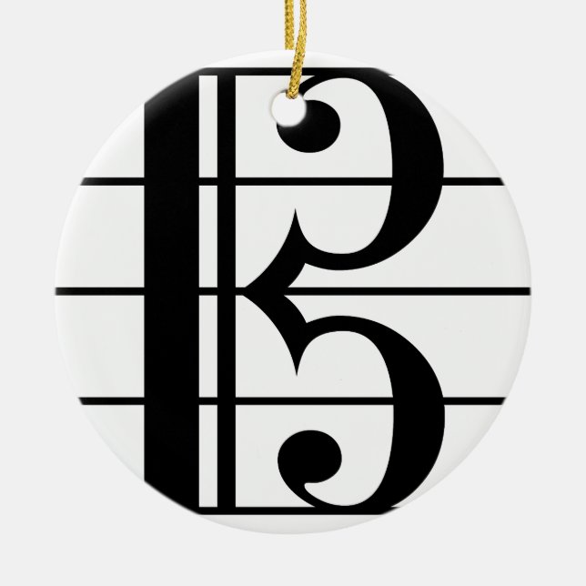 Alto Clef Keramik Ornament (Vorne)