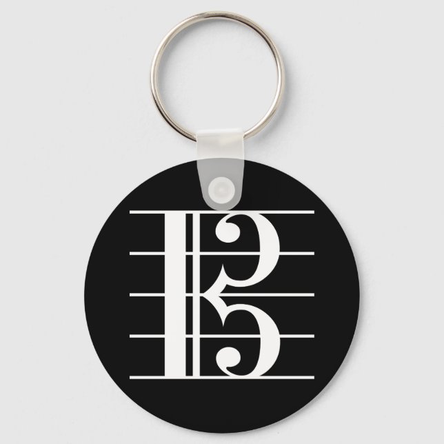 Alto Clef Schlüsselanhänger (Vorderseite)