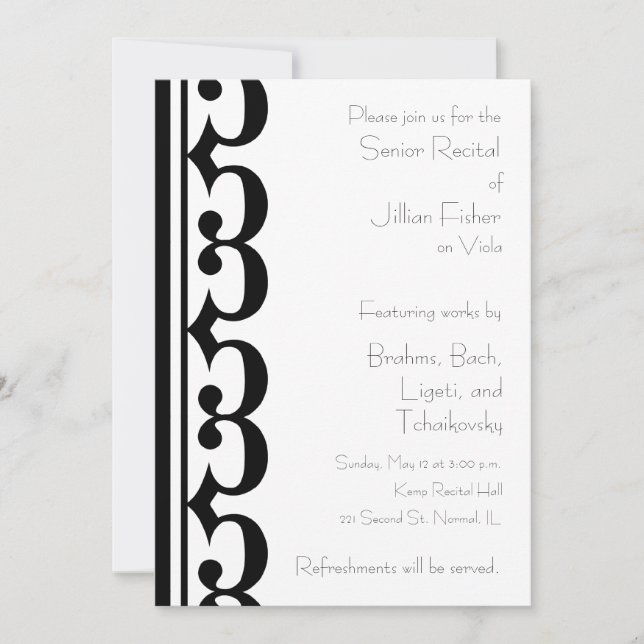 Alto Clef ThemenErwägung Einladung (Vorderseite)