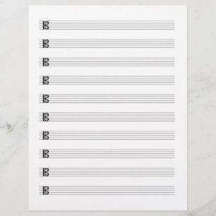 Alto Clef Viola Music Manuscript Paper Staff Stave Briefbogen