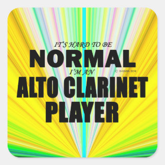 Alto Klarinet Player Square Sticker