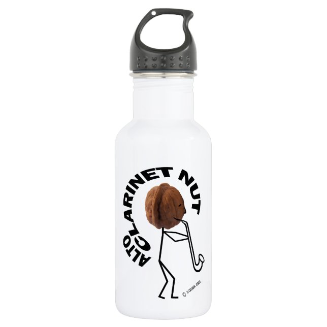 Alto Klarinette Nut! Edelstahlflasche (Vorderseite)