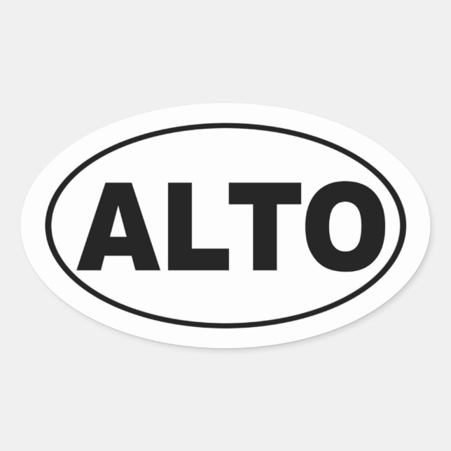 Alto Music Choir Singer Oval Sticker (Vorderseite)