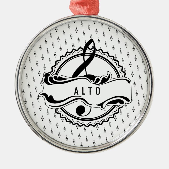 Alto Singer Musical Note Ornament (Vorne)