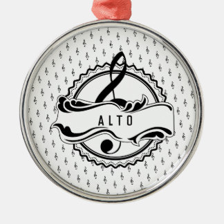 Alto Singer Musical Note Ornament Aus Metall