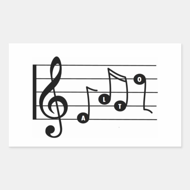 Alto Singer Musical Sticker (Vorderseite)