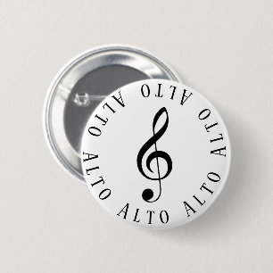 Alto Singer Treble Clef Button