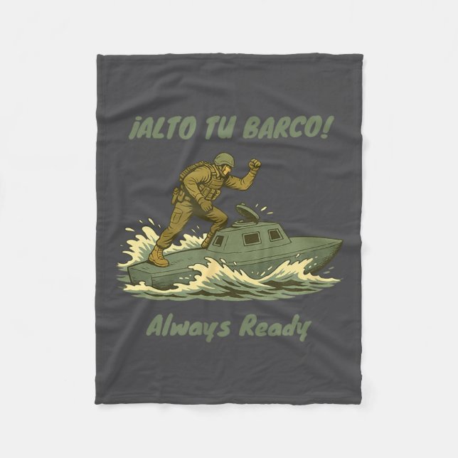 Alto Tu Barco! Coast Guard Novelty Gift  Fleecedecke (Vorderseite)