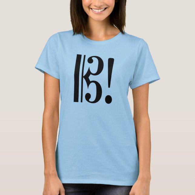 AltoClefExclaimBlk T-Shirt (Vorderseite)