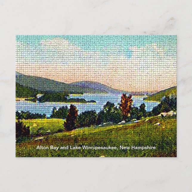 Alton Bay und Lake Winnipesaukee, New Hampshire Postkarte (Vorderseite)