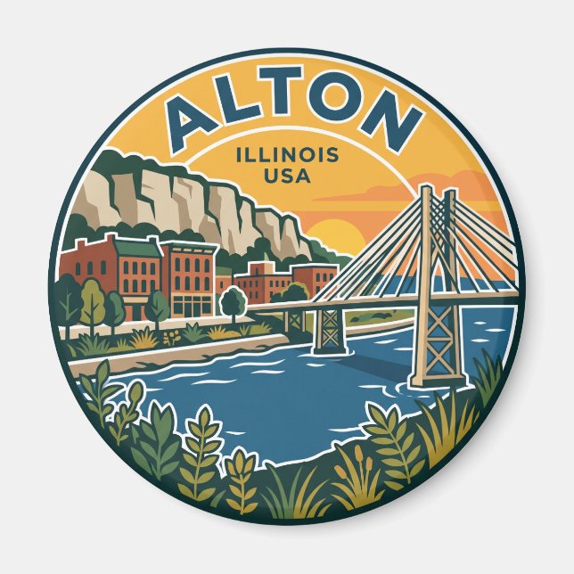 Alton Illinois USA Magnet (Vorne)
