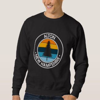 Alton New Hampshire NH USA City Pride Retro Sunset Sweatshirt