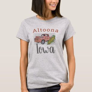 Altoona, Iowa, Vintager Lkw und Mais T-Shirt