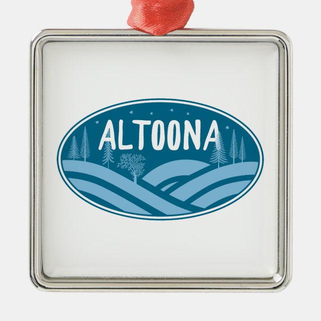 Altoona Pennsylvania Außenbereich Ornament Aus Metall (Vorne)