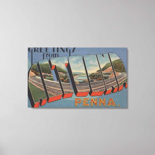 Altoona, Pennsylvania - Große Briefszenen Leinwanddruck (Vorderseite)