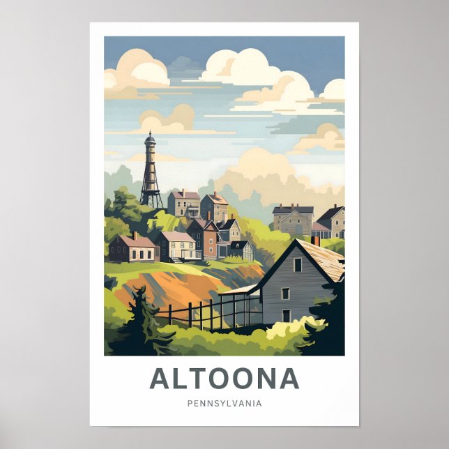 Altoona Pennsylvania Travel Print Poster (Vorne)