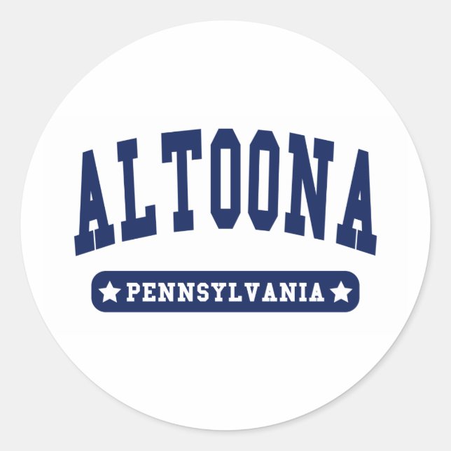 Altoona Pennsylvania Uni Style to Shirts Runder Aufkleber (Vorderseite)