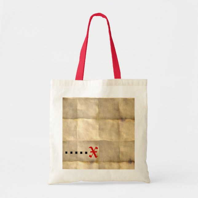 Altpapier, Schatzkarte Tragetasche (Vorne)