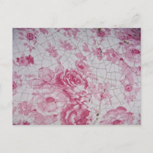 Altrosa Blumenmuster Postkarte