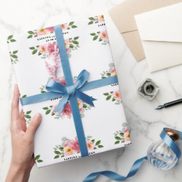 Altrosa | Blush Pink Floral Wedding Geschenkpapier