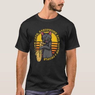 Altsaxophonspieler Katze Windwood Musiker T-Shirt