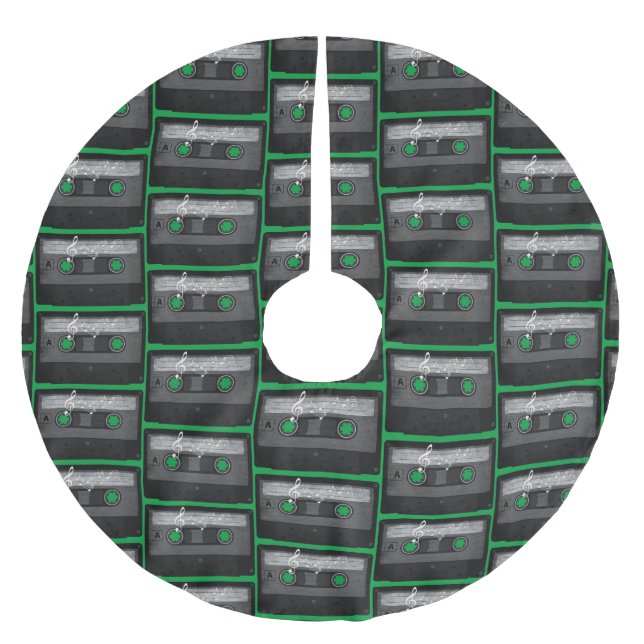 Altschulkassette leidet polyester weihnachtsbaumdecke (Vorderseite)