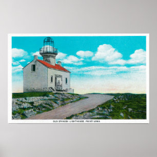 Altspanischer Leuchtturm am Point Loma Poster
