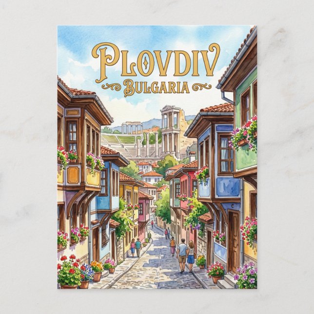 Altstadt Bulgarien Postkarte (Vorderseite)