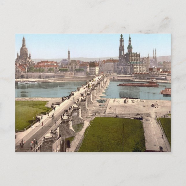 Altstadt Dresden im 19. Jahrhundert Postkarte (Vorderseite)
