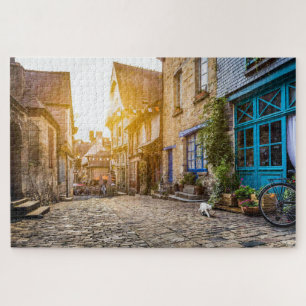Altstadt Europas bei Sonnenuntergang Puzzle