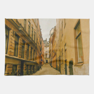 Altstadt, Gamla Stan, Stockholm, Schweden Geschirrtuch