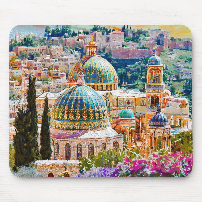 Altstadt Jerusalems Mousepad (Vorne)