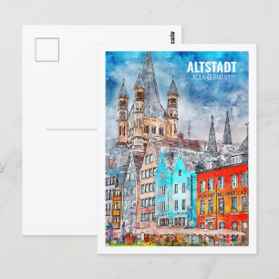 Altstadt Koln Deutschland Berühmtes Travel Waterco Postkarte