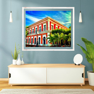 Altstadt Mexiko Bilder alte Gebäude Poster