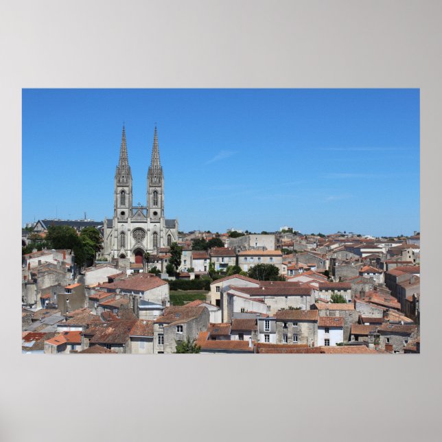 Altstadt Niort Skyline, Frankreich Poster (Vorne)
