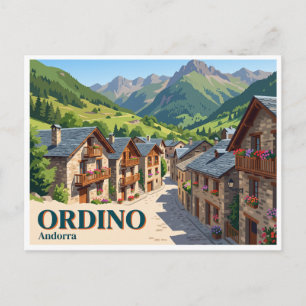 Altstadt Ordino Andorra Postkarte