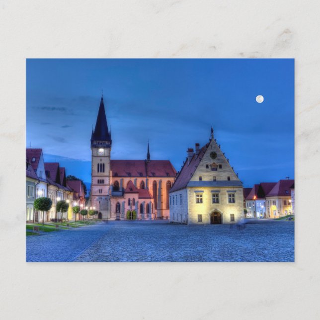 Altstadt Platz in Bardejov, Slowakei, HDR. Postkarte (Vorderseite)