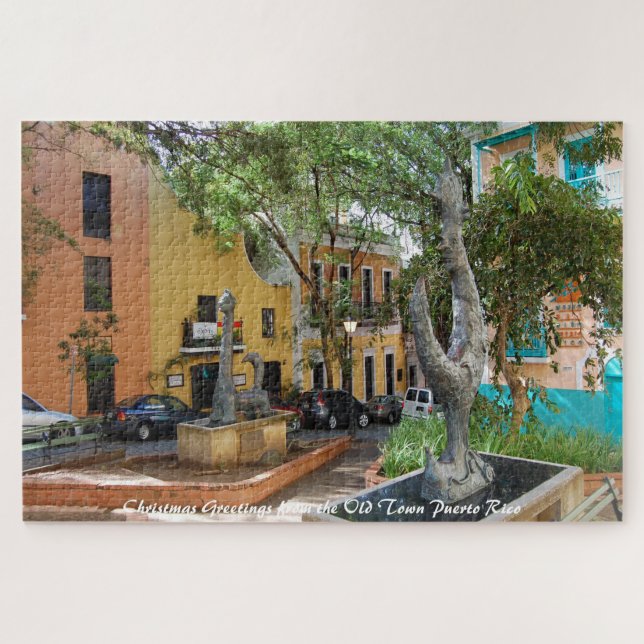 Altstadt Puerto Rico. Weihnachtsgrüße Jigsaw P Puzzle (Horizontal)