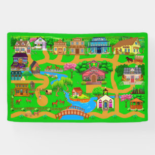 Altstadt Straßen für Autos 2 1/2' x 4' Banner