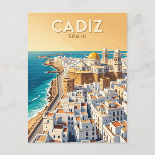 Altstadt und Kathedrale von Cádiz Spanien Postkarte