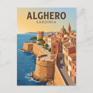 Altstadt von Alghero Italien Postkarte