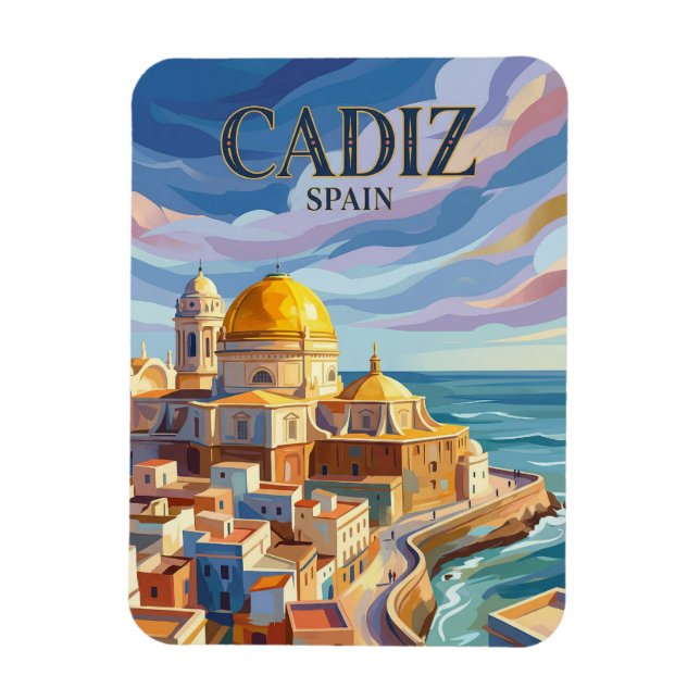 Altstadt von Cádiz Spanien Magnet (Vertikal)