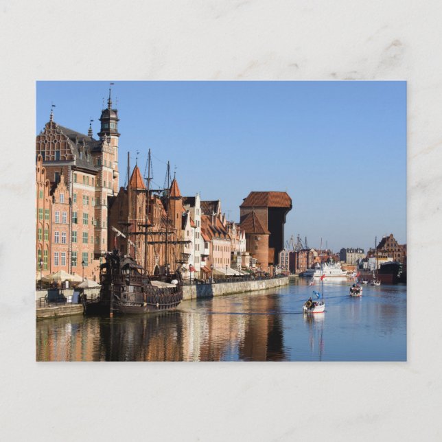 Altstadt von Danzig in Polen Postkarte (Vorderseite)