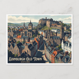 Altstadt von Edinburgh Schottland Postkarte