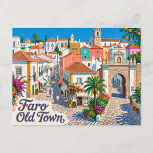 Altstadt von Faro Portugal Postkarte