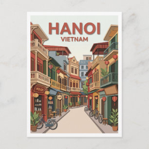 Altstadt von Hanoi Vietnam Postkarte