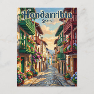 Altstadt von Hondarribia Spanien Postkarte